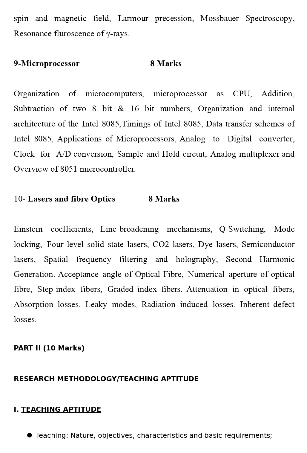 HSST Physics Syllabus 2025